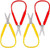 Mini Loop Scissors for Children and Teens and 8  Inches 4-Pack Colorful Looped  Adaptive Design  Right and Lefty Support  Small  Easy-Open Squeeze Handles
