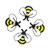 Monrocco 20 pcs Bee Iron On Patch Bumble Bee Patch Embroidered Applique 30x27mm