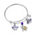 Pro Specialties Group NFL Minnesota Vikings Three Charm Logo Bracelet