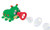Animal Bubble Blower Toy - Dip and Squeeze - No Blowing Needed! Green Caterpillar