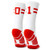 Classic Stripe Team Number Socks   Woven Mid-Calf   White   Red   01 or 10