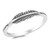 Oxidized Leaf Fashion Feather Ring New -925 Sterling Silver Band Size 4