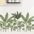 WINDVALE Palm Trees Wall Decals Removeable Green Plants Wall Stickers DIY Peel and Stick Murals for Living Room Bedroom Bathroom Office Bathroom Home Decoration