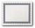 Metallic Border Parchment Certificate Paper - 250 Certificates - 8 1/2" x 11" - Premium Printable Blank Certificates (Blue)