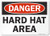 SmartSign  Danger - Hard Hat Area  Sign   10  x 14  Plastic