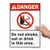 SmartSign  Danger - Do Not Smoke Eat Or Drink In This Area  Sign   10  x 14  Plastic
