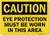 SmartSign  Caution - Eye Protection Must Be Worn In This Area  Sign   10  x 14  Plastic