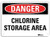 SmartSign Danger - Chlorine Storage Area  Sign   7  x 10  3M Reflective Aluminum