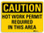SmartSign Caution - Hot Work Permit Required in This Area Sign   7  x 10  3M Reflective Aluminum