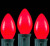 Novelty Lights 25 Pack C7 Outdoor String Light Ceramic Christmas Replacement Bulbs  Red  C7-E12 Candelabra Base  5 Watt