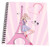 3dRose db_106888_2 Girly Pink Girl Eiffel Tower and Hearts Paris Love Vector Illustration-Memory Book, 12 by 12"