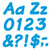 TREND enterprises  Inc- T-2702 Blue 4  Italic Combo Ready Letters