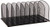 Safco Products 3253BL Onyx Mesh Desktop Organizer with 8 Vertical Sections, Black