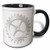 3dRose mug382684 Silver Cog Wheel  Two Tone Black Mug  11 oz  Multicolor