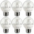 Sunlite G16/LED/5W/E26/D/CL/E/27K/6PK Dimmable Energy Star 2700K Medium Base Warm White LED Globe G16 5W Light Bulb (6 Pack), Clear