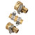 Hanobo Brass Garden Hose Repair Mender Kit with Stainless Clamp 3-4