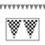 Checkered Pennant Banner Party Accessory 3 count 1-Pkg ---