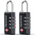 TSA Approved Luggage Locks-4 Digit Open Alert Indicator Tsa locks for Luggage-Travel Combination Locks for Suitcases  Baggage Black 2 Pack