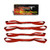 Pit Posse Soft Loop Tie Down Straps Set of 4 Red