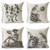 MOLECOLE Halloween Skull Pillow Covers Skeleton Skull and Pumpkin Throw Pillowcases 18x18 inch Set of 4 Cotton Linen Pillow Cushion Cover for Car Sofa Bed Couch Decor