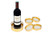 Fitz And Floyd Daphne Gold 5 Piece Coaster Set - 4 Coasters With Wine Holder
