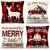ZJHAI Christmas Pillow Covers 18×18 Inch Set of 4 Farmhouse Black and Red Buffalo Plaid Pillow Covers Holiday Rustic Linen Pillow Case for Sofa Couch Christmas Decorations Throw Pillow Covers