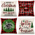ZJHAI Christmas Pillow Covers 18×18 Inch Set of 4 Farmhouse Black and Red Buffalo Plaid Pillow Covers Holiday Rustic Linen Pillow Case for Sofa Couch Christmas Decorations Throw Pillow Covers