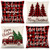 ZJHAI Christmas Pillow Covers 18×18 Inch Set of 4 Farmhouse Black and Red Buffalo Plaid Pillow Covers Holiday Rustic Linen Pillow Case for Sofa Couch Christmas Decorations Throw Pillow Covers
