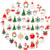 46 Pieces Assorted Enamel Christmas Charm Pendant Silver Plated Christmas Tree Snowflake Garland Bell Dangle Crafting Decorations for Necklace Bracelet Ankle Earring Jewelry DIY Making