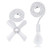Ceiling Fan Pull Chain Extension Ornaments Chains with Decorative Light Bulb and Fan Cord 13-6 Inches Bronze Fan Pull Chain Set For Ceiling Light Lamp Fan ChainPaint White