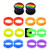 Jewseen Soft Silicone Ear Gauges 14Pcs Flesh Tunnels 3D Rainbow Plugs Stretchers Expander Solid Silicone Double Flared Flesh Tunnels Ear Piercing Jewelry
