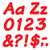 TREND enterprises  Inc- Red 4  Italic Combo Ready Letters