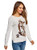 oodji Ultra Women s Patterned Cotton Pullover  White  US 12 - EU 46 - XXL