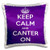 3dRose Keep Calm and Canter on- Purple--Pillow Case  16 by 16  pc1936191