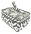 Bacati Love Nursery Fabric Storage Caddy with handles, Grey