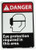 NMC DGA1RB DANGER - Eye protection required in this area- - 10 in- x 14 in- Rigid Plastic Danger Sign with Graphic  White Text on Red-Black Base
