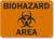 SmartSign  Biohazard Area  Sign   7  x 10  Aluminum