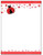 Ladybug Border Stationery - 8-5 x 11-60 Letterhead Sheets - Border Letterhead Ladybug