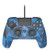Snakebyte Gamepad S for Playstation 4 - Wired PS4 Controller with 3m Cable - Blue Camo