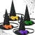 WILLBOND 4 Pieces Halloween Witch Hat Hairband Halloween Witch Headband Mini Pointy Witch Hat for Halloween Cosplay Party Children Hairband Accessories