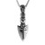 HZMAN Amulet Mens Spear Point Arrowhead Arrow Cross Stainless Steel Pendant Necklace