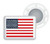 BibBits Magnetic Race Bib Holders-USA Flag  White