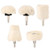 ODOMY 5Pcs Buffing Polishing Wheel For Drill Flannelette Polishing Mop Wheel Cone-Column-Mushroom-T-shaped Wheel Grinding Head With 1-4  Handle for Manifold Metal Aluminum Stainless Steel Chrome Glass