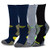 TeeHee Viscose from Bamboo Diabetic Crew Socks 3-Pack 10-13  Dark