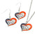 NFL Denver Broncos Swirl Heart Earrings   Pendant Set