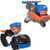 Blippi Mini Vehicles  Features Police Car and Helicopter  Each with a Character Toy Figure Seated Inside - Zoom Around The Room for Free-Wheeling Fun - Perfect for Young Children