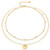 POTESSA 18k Gold Plated Satellite Bead Chain Choker Disc Pendant Layered Necklace Dainty Jewelry for Women Girls POTESSA 18k Gold Plated Satellite Bead Chain Choker Disc Pendant Layered Necklace Dainty Jewelry for Women Girls