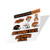 Oklahoma State University NCAA Sticker Vinyl Decal Laptop Water Bottle Car Scrapbook Type 2 Sheet