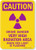 SmartSign  Caution - Very High Radiation Area When Red Light Flashing  Sign   7  x 10  Aluminum