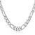 U7 Flat Link Chain 5mm Stainless Steel Italy Figaro Chain Necklace for Men Boys 26 Inch